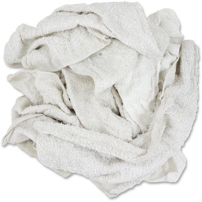 TASKBrand 25 lb. Economy Terry Rags, White, 1 Carton (HOS53725)