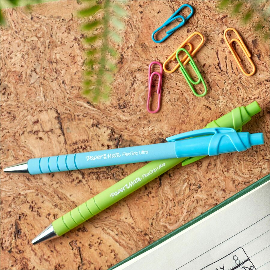 paper-mate-flexgrip-ultra-recycled-pens-1-mm-medium-pen-point-retractable-black-ink-green-rubberized-pink-orange-blue-assorted-barrel-4-pack-pap2202864_9