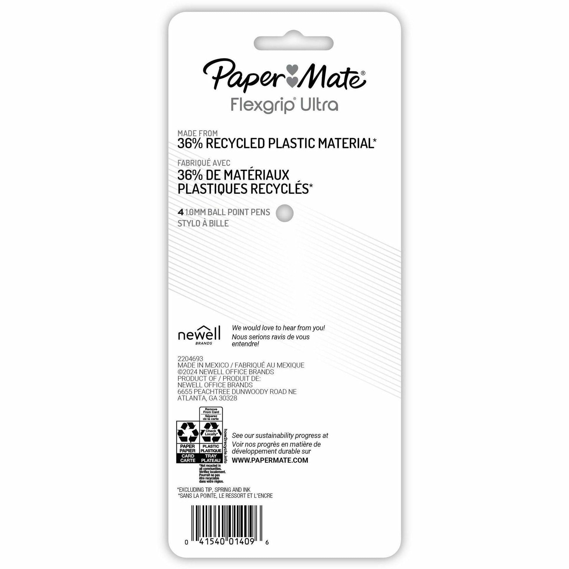 paper-mate-flexgrip-ultra-recycled-pens-1-mm-medium-pen-point-retractable-black-ink-green-rubberized-pink-orange-blue-assorted-barrel-4-pack-pap2202864_10