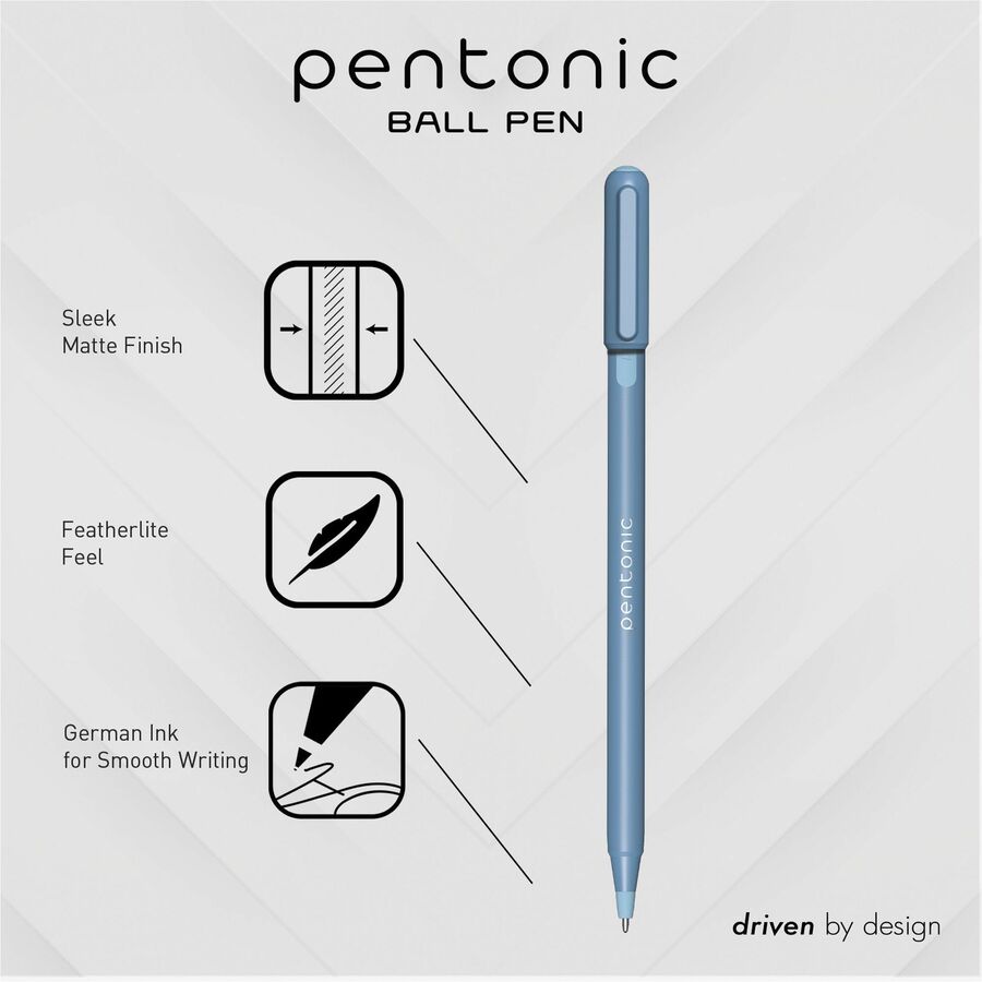 pentonic-frosted-barrel-ballpoint-pens-0-7-mm-fine-pen-point-assorted-ink-frost-barrel-10-box-pntpen13088_3