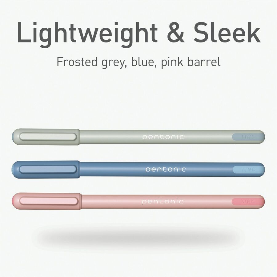 pentonic-frosted-barrel-ballpoint-pens-0-7-mm-fine-pen-point-assorted-ink-frost-barrel-10-box-pntpen13088_4