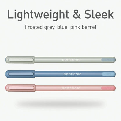 pentonic-frosted-barrel-ballpoint-pens-0-7-mm-fine-pen-point-assorted-ink-frost-barrel-10-box-pntpen13088_4