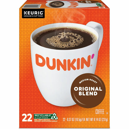 Dunkin' K-Cup Original Blend Coffee, Medium Roast, 22/Box (GMT0315)