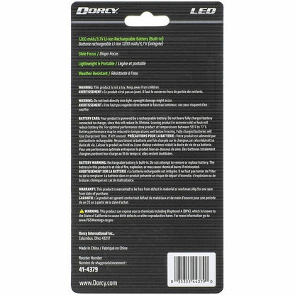 Dorcy 300 Lumen Ultra HD USB Flashlight, LED, 300 lm Lumen (DCY414379)