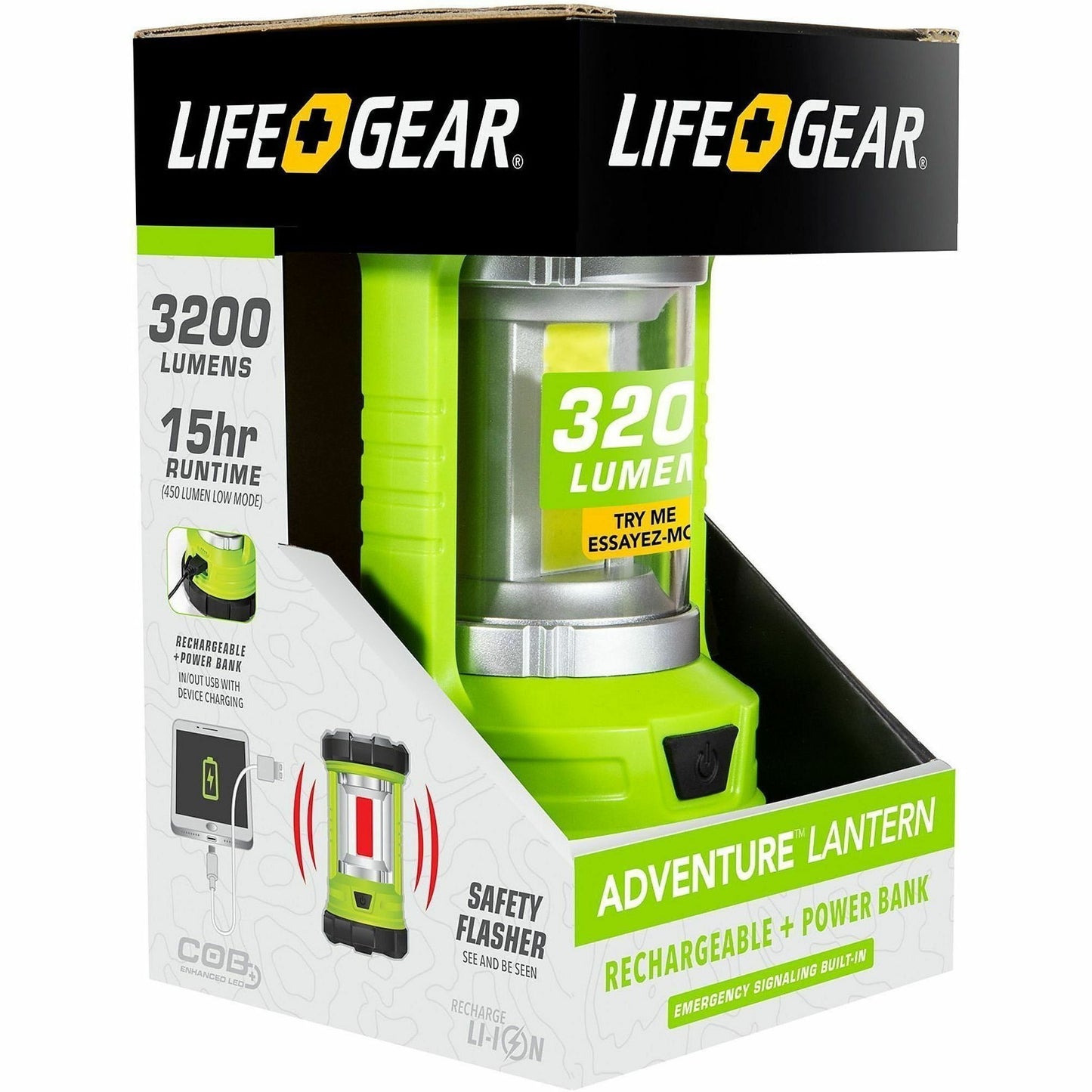Life+Gear Adventure Lantern & Power Bank, 3200 lm Lumen (DCY413992)