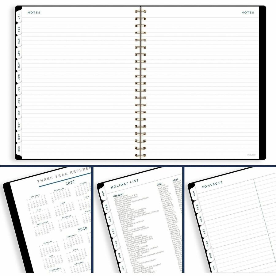 At-A-Glance Signature Lite Weekly Monthly Planner, 8½" x 11", 12-Month, Jan 2027-Dec 2027, Black (AAGYP905L05)