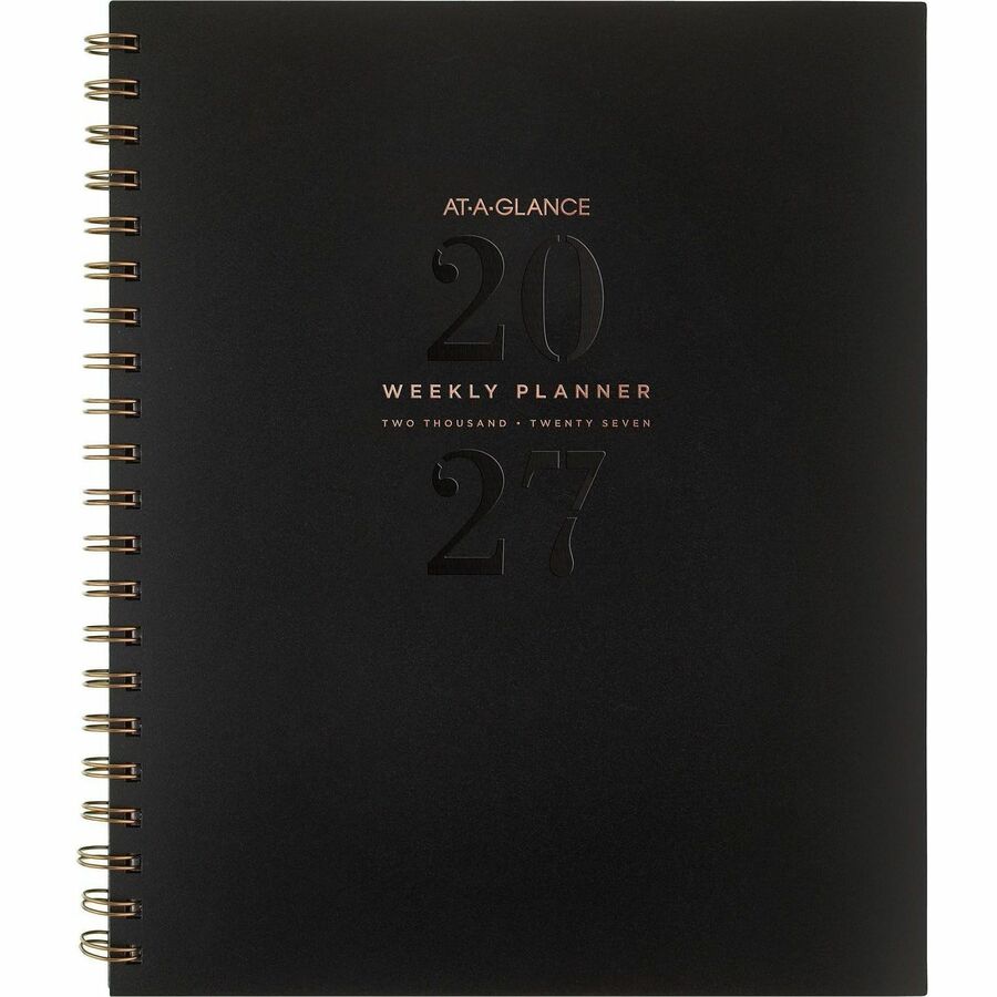At-A-Glance Signature Lite Weekly Monthly Planner, 8½" x 11", 12-Month, Jan 2027-Dec 2027, Black (AAGYP905L05)