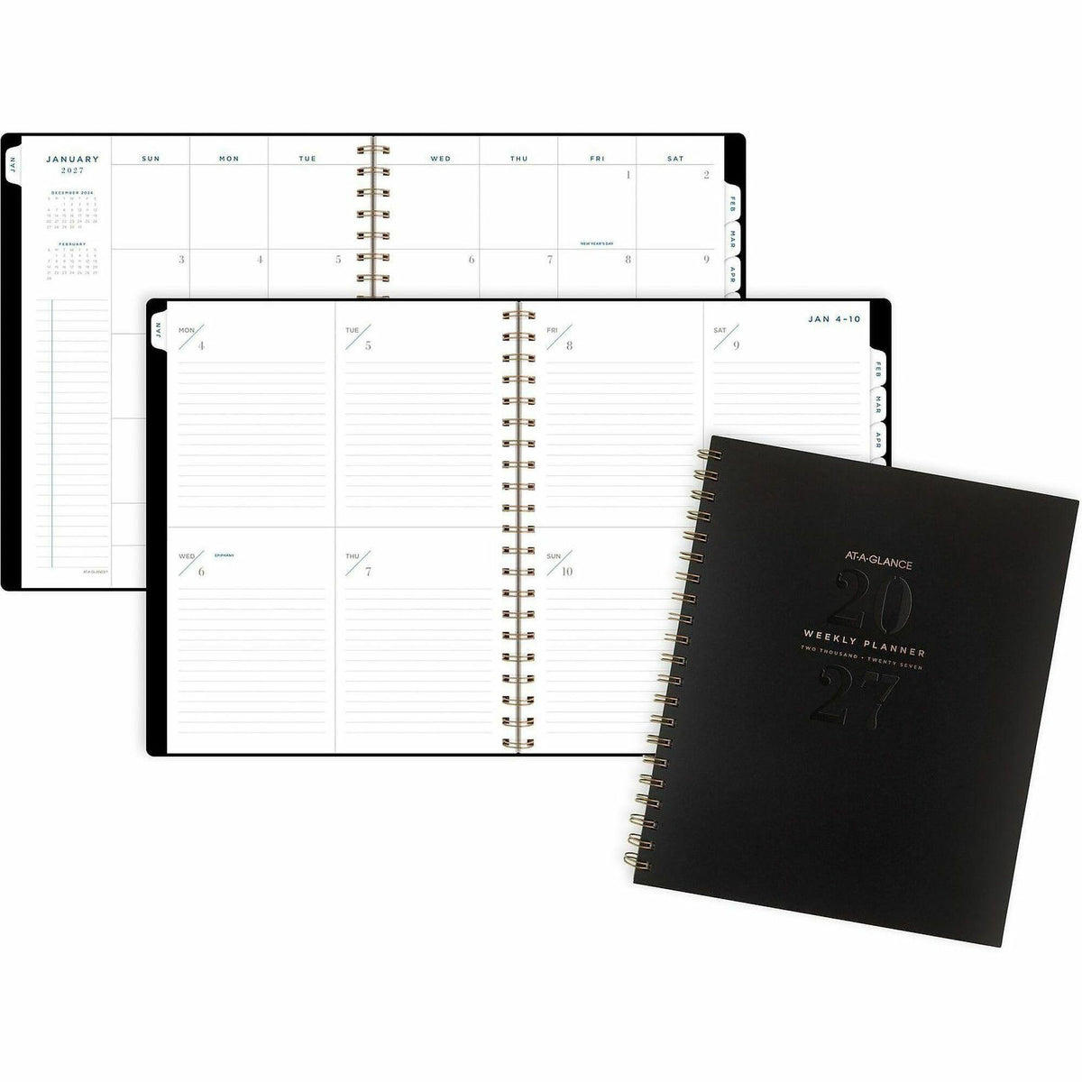 At-A-Glance Signature Lite Weekly Monthly Planner, 8½" x 11", 12-Month, Jan 2027-Dec 2027, Black (AAGYP905L05)