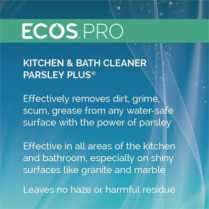 ECOS PRO Parsley All-Purpose Cleaner, Ready-To-Use, Spray, 32 fl oz, Parsley Scent, 6/Carton (EOPPL97466)