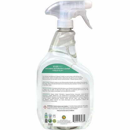 ECOS PRO Parsley All-Purpose Cleaner, Ready-To-Use, Spray, 32 fl oz, Parsley Scent, 6/Carton (EOPPL97466)