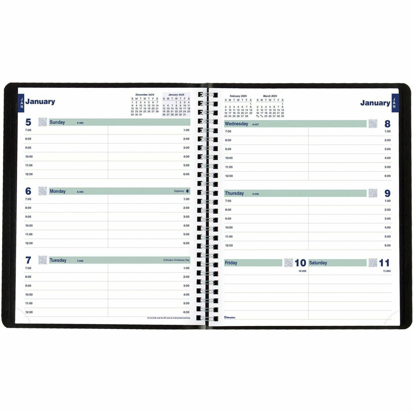 blueline-plan-and-link-weekly-appointment-planner-weekly-12-month-january-december-7-00-am-to-8-45-pm-1-week-double-page-layout-7-1-4-x-9-1-4-sheet-size-redc527581t_5