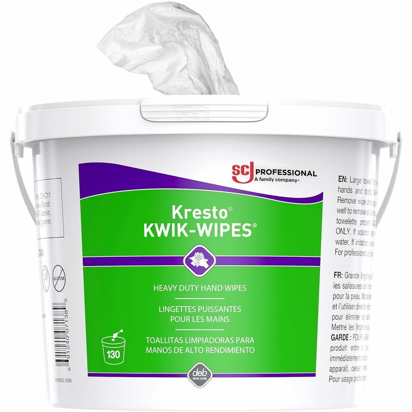 Kresto KWIK-WIPES, Citrus, 10" x 12", Red, Fabric, 130/Each (SJNKKW130W)