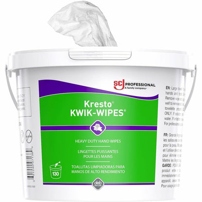 Kresto KWIK-WIPES, Citrus, 10" x 12", Red, Fabric, 130/Each (SJNKKW130W)