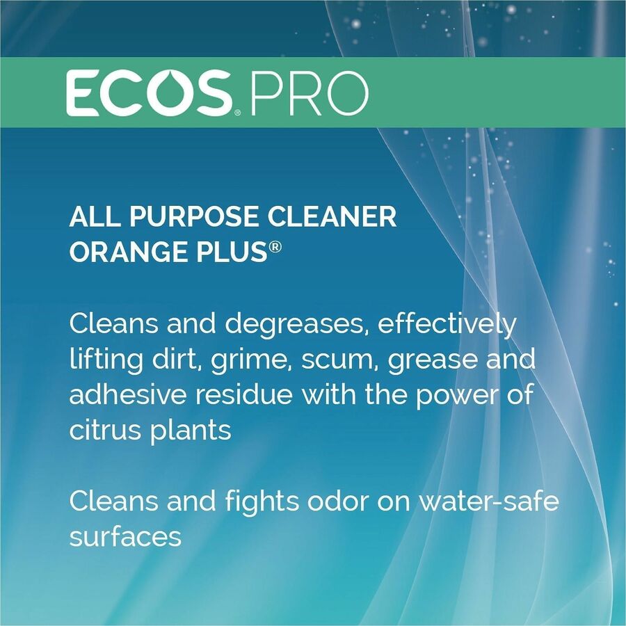 ECOS PRO Orange Plus All-Purpose Cleaner & Degreaser, Ready-To-Use, Spray, 32 fl oz, Citrus Scent, 6/Carton (EOPPL97066)