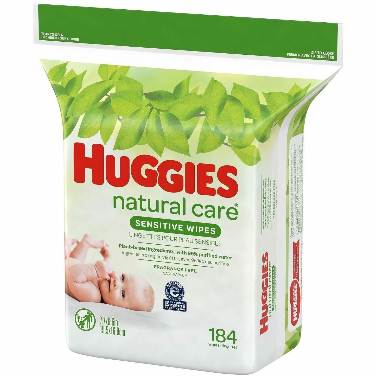 Huggies Natural Care Sensitive Baby Wipes, 184/Pack (KCC31816PK)