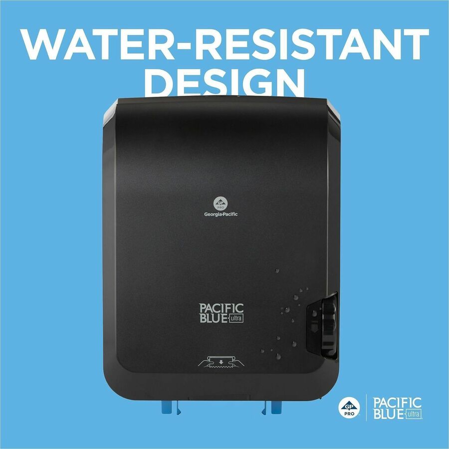 Pacific Blue Ultra High Cap Touchless Towel Dispenser, 1150 ft Roll Diameter, 16" x 12.9" x 8.9", Black (GPC59594)