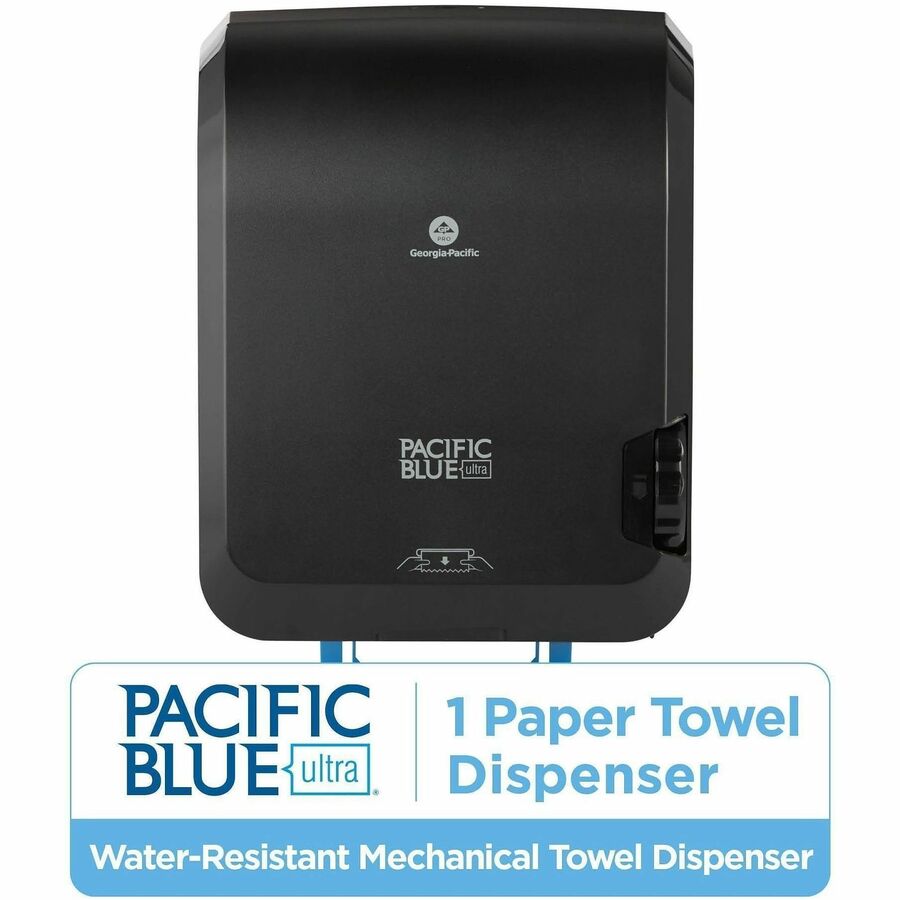 Pacific Blue Ultra High Cap Touchless Towel Dispenser, 1150 ft Roll Diameter, 16" x 12.9" x 8.9", Black (GPC59594)