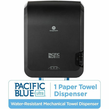 Pacific Blue Ultra High Cap Touchless Towel Dispenser, 1150 ft Roll Diameter, 16" x 12.9" x 8.9", Black (GPC59594)