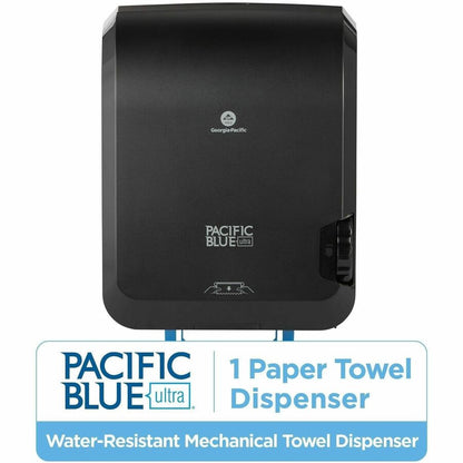 Pacific Blue Ultra High Cap Touchless Towel Dispenser, 1150 ft Roll Diameter, 16" x 12.9" x 8.9", Black (GPC59594)