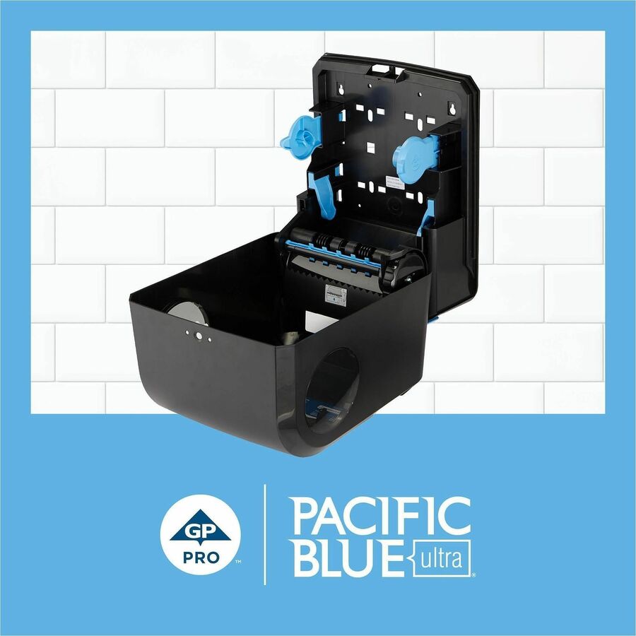 Pacific Blue Ultra High Cap Touchless Towel Dispenser, 1150 ft Roll Diameter, 16" x 12.9" x 8.9", Black (GPC59594)