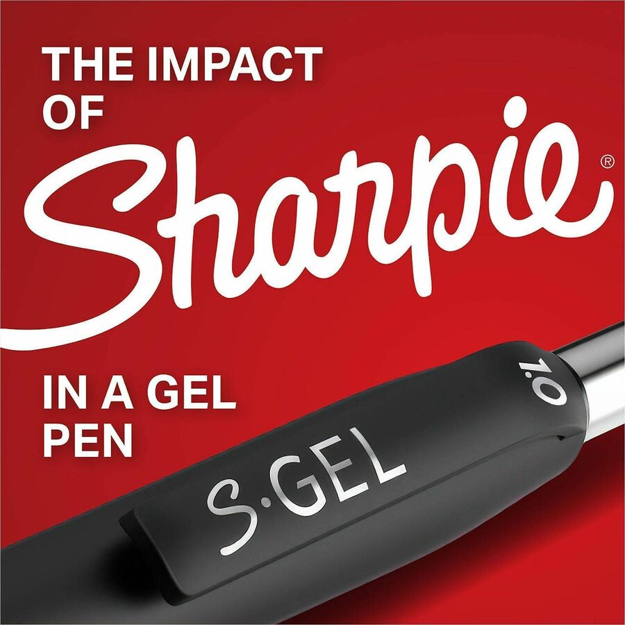 Sharpie S-Gel Pen, Black Ink, Rose Gold Metal Barrel, 0.7 mm Pen Point, Retractable, Gel-based, Writing, 2/Pack (SAN2194742)