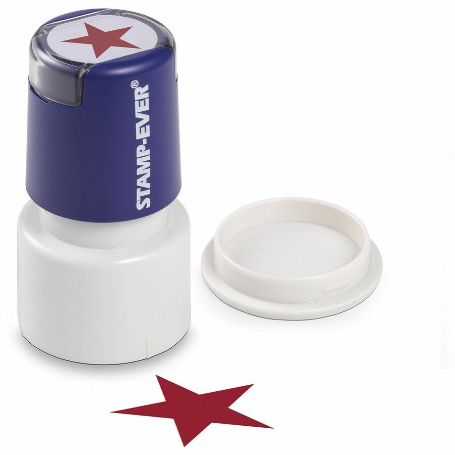 Trodat Star Impression Pre-Inked Message Stamp, "Star", 0.75" Impression Diameter, Red, Round, TAA Compliant (TDT5979)