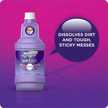 Swiffer WetJet Floor Cleaner, 42.2 fl oz (1.3 quart), Lavender, Vanilla Scent (PGC77811EA)