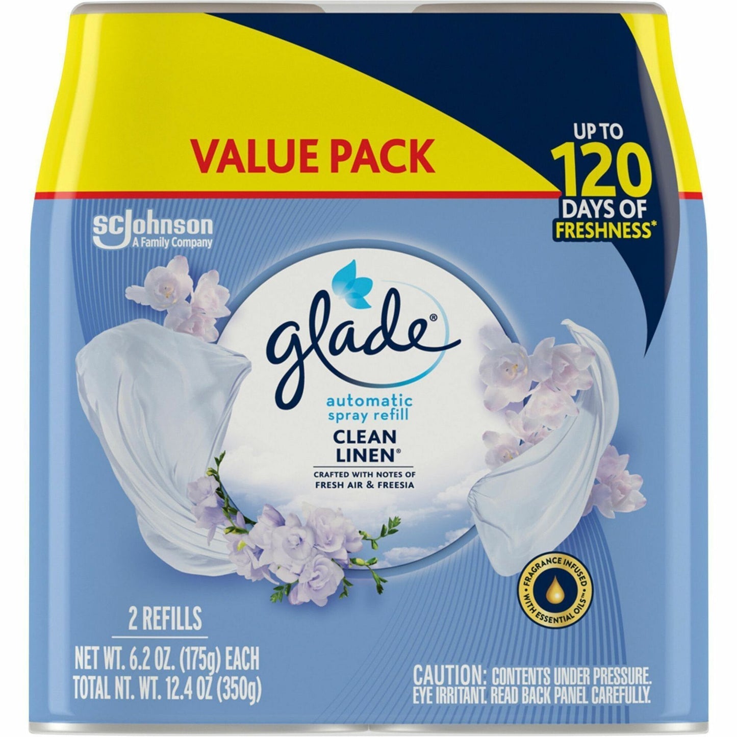 Glade Automatic Spray Refill Value Pack, Spray, 12.4 fl oz, 70 Day, Long Lasting, 2/Pack (SJN375366)