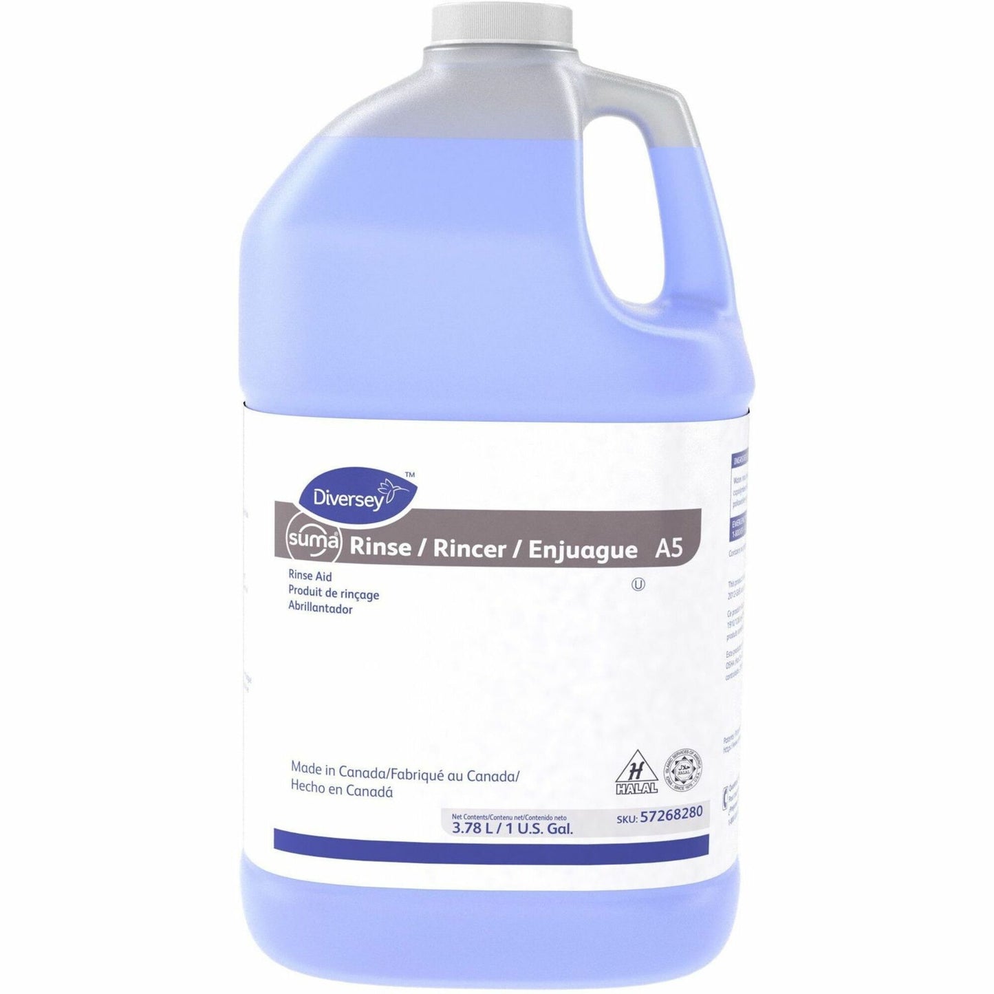 Suma Rinse A5, For General Purpose, 128 fl oz, 7.1 to 7.42 pH, Surfactant Scente, 4/Carton (DVO57268280)