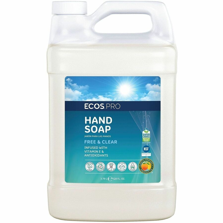 ECOS PRO Liquid Hand Soap, Free and Clear Scen, 4/Carton (EOPPL966304)