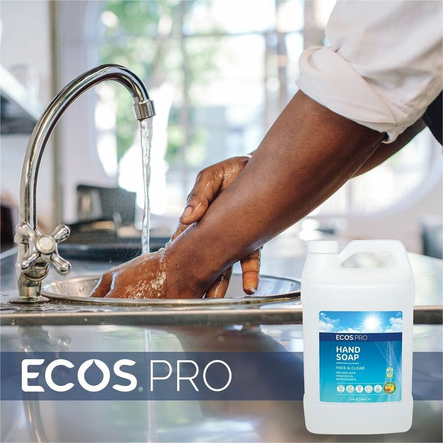 ECOS PRO Liquid Hand Soap, Free and Clear Scen, 4/Carton (EOPPL966304)
