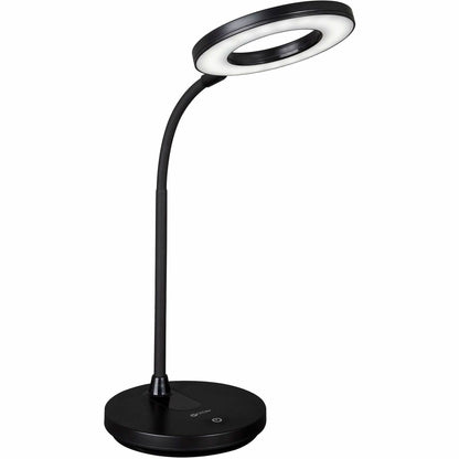 OttLite Vibe Rechargeable LED Ring Desk Lamp, 16.5", Black, LED Bulb, for Desk, Crafting, Reading, Photography (OTTCS309G5W)