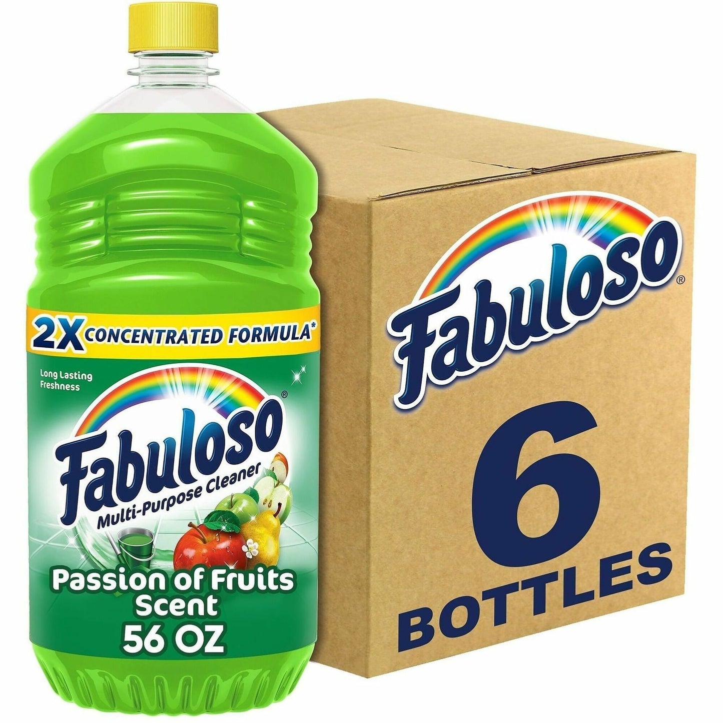 Fabuloso All-Purpose Cleaner, 56 fl oz, Passion of Fruits, Fresh Floral Scent, 6/Carton (CPC153043)