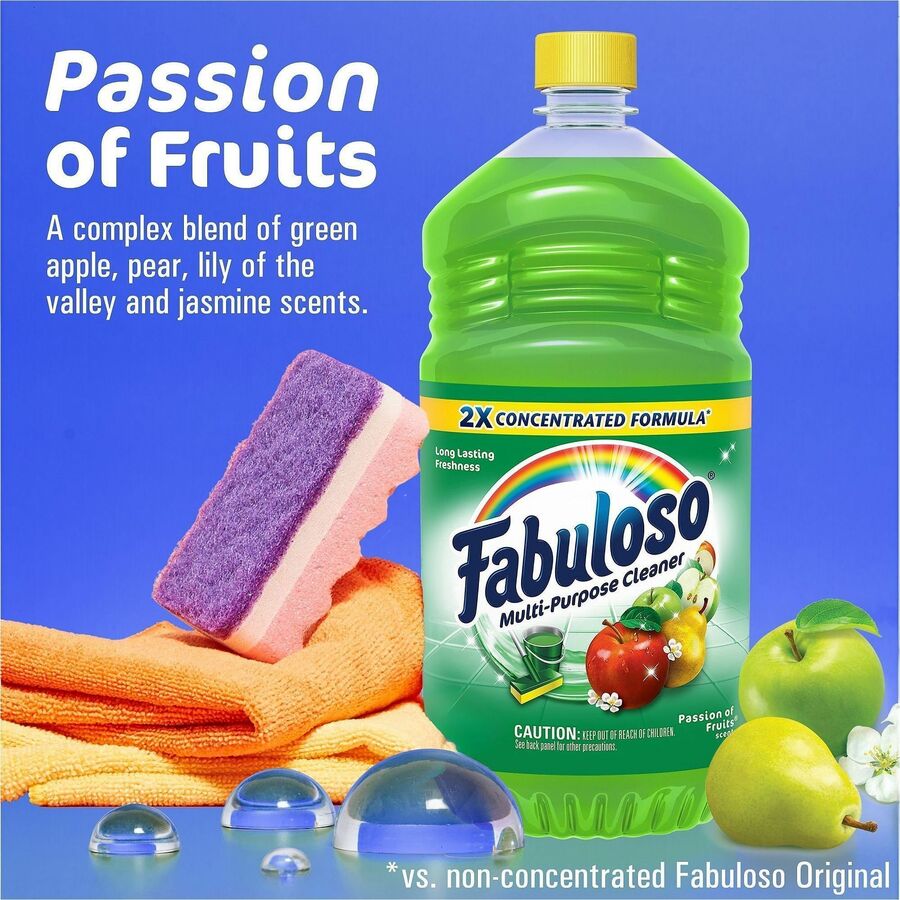 Fabuloso All-Purpose Cleaner, 56 fl oz, Passion of Fruits, Fresh Floral Scent, 6/Carton (CPC153043)