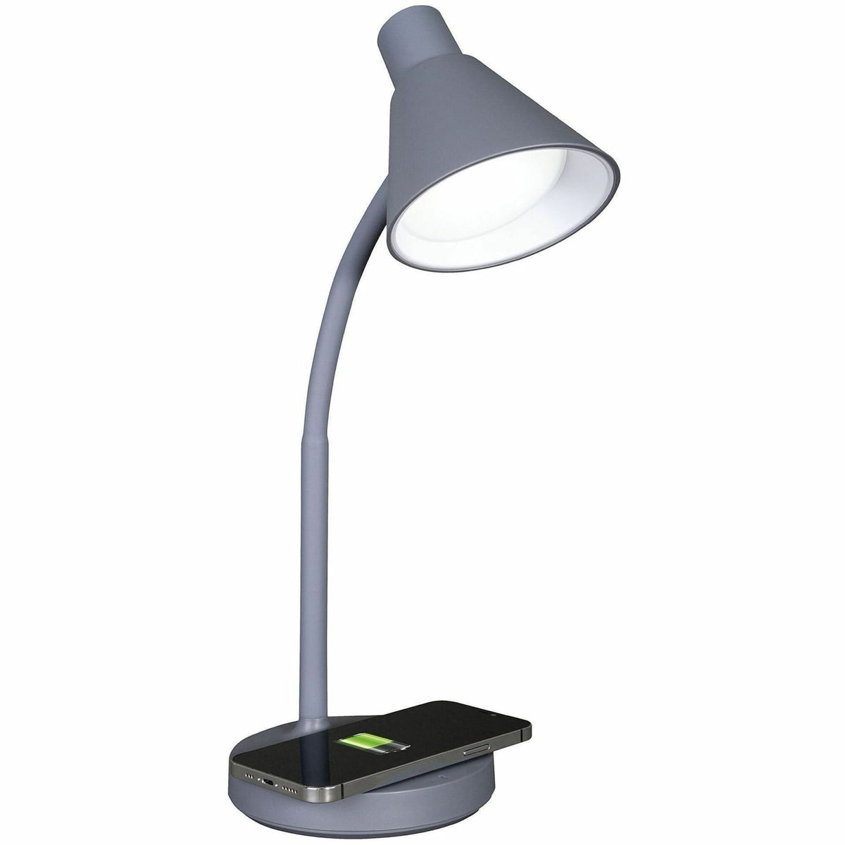 OttLite Twist LED Desk Lamp, 16.8", Gray, 5 W LED Bulb, for Desk, Smartphone (OTTCSNWC51W)