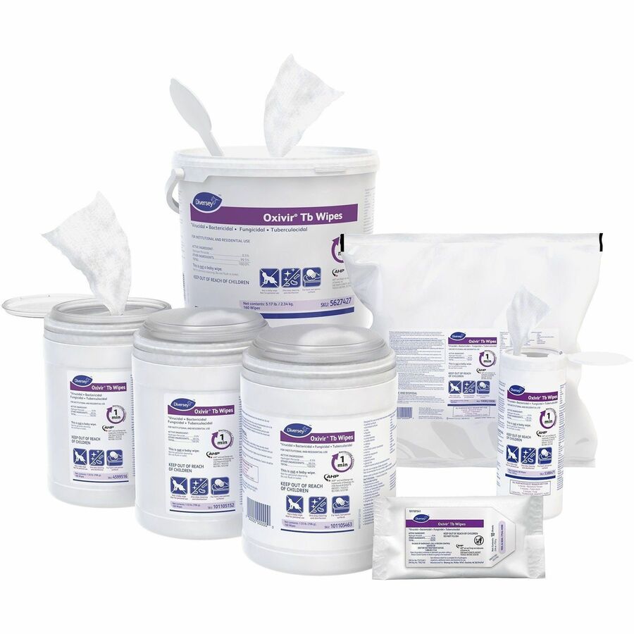 Diversey Care Oxivir Tb Disinfectant Cleaner Wipes, 160/Each (DVO5627427EA)