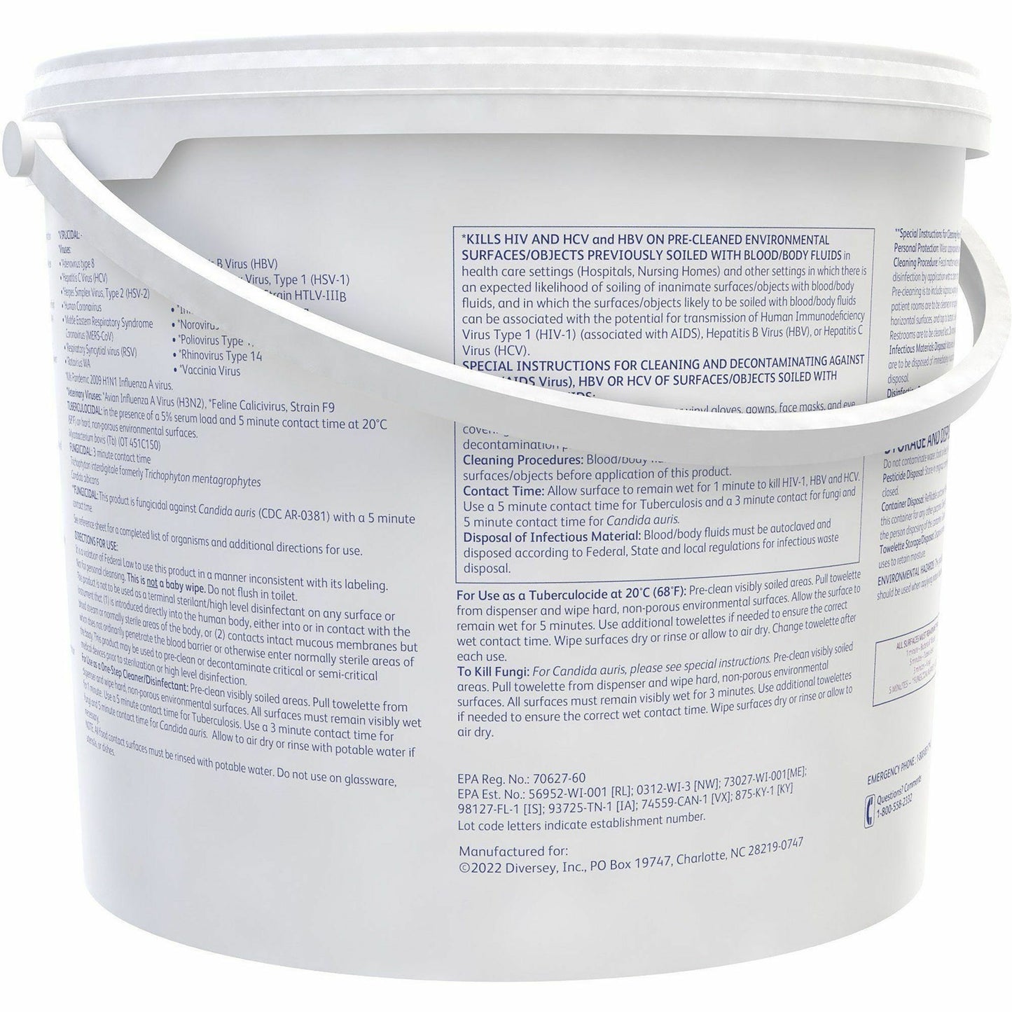 Diversey Care Oxivir Tb Disinfectant Cleaner Wipes, 160/Each (DVO5627427EA)