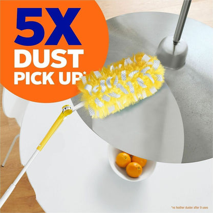 Swiffer Unscented Duster Kit, Fiber Bristle, 36" Handle Length, Yellow, 4/Carton (PGC89114)