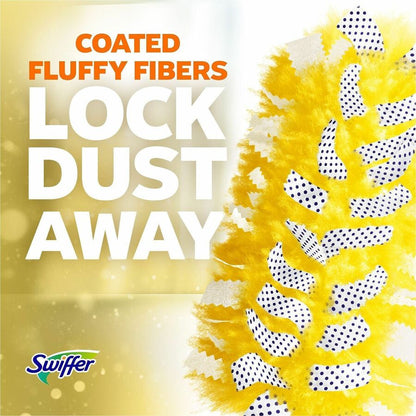 Swiffer Unscented Duster Kit, Fiber Bristle, 36" Handle Length, Yellow, 4/Carton (PGC89114)
