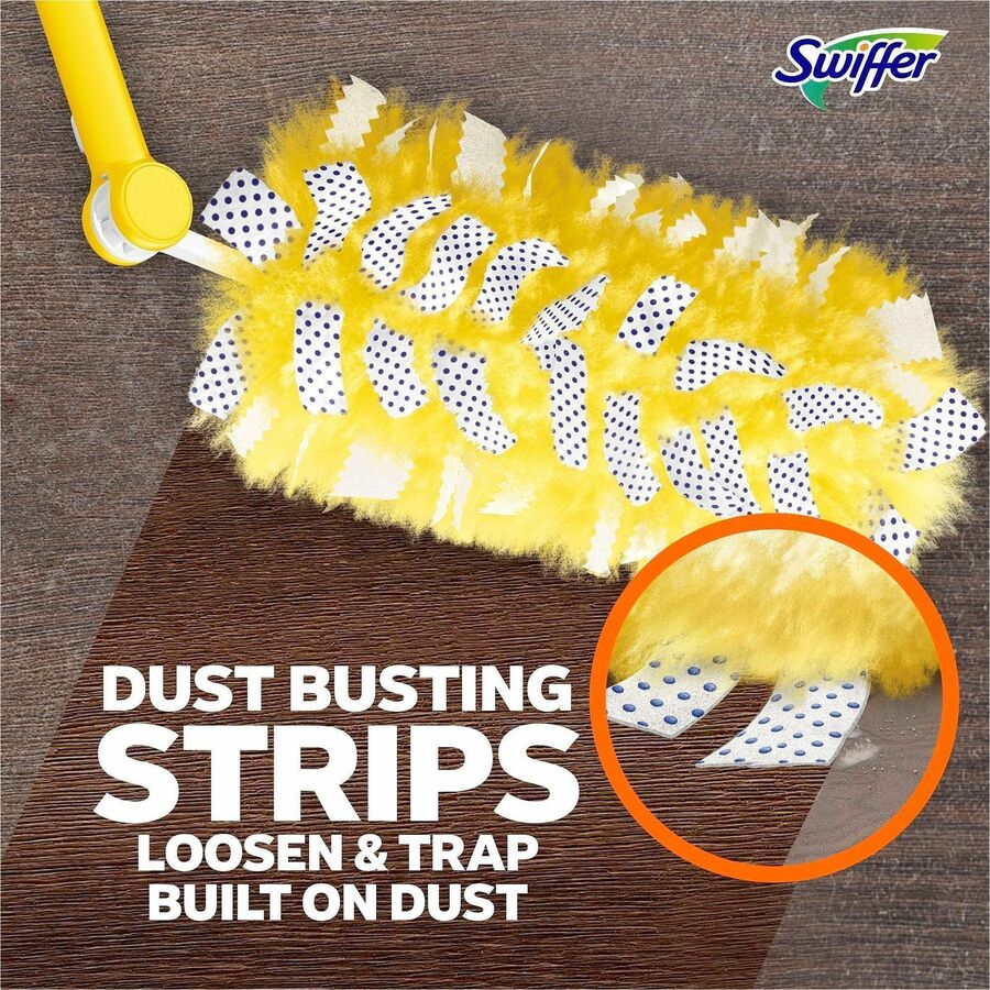 Swiffer Unscented Duster Kit, Fiber Bristle, 36" Handle Length, Yellow, 4/Carton (PGC89114)