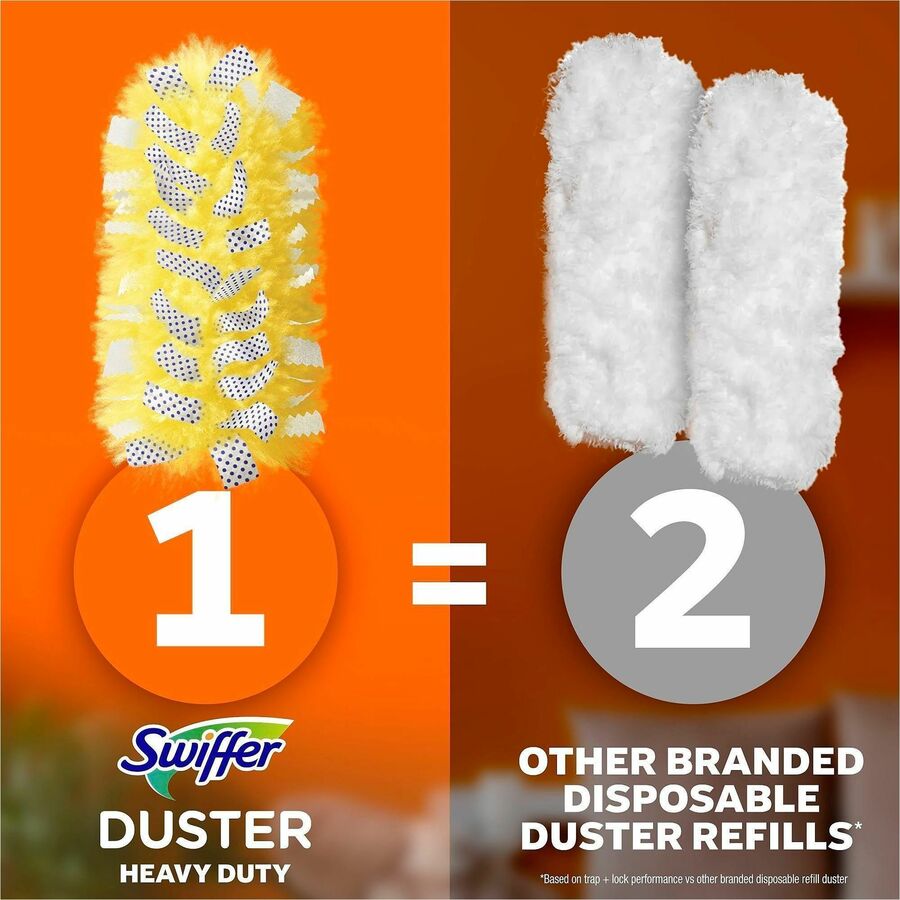 Swiffer Unscented Duster Kit, Fiber Bristle, 36" Handle Length, Yellow, 4/Carton (PGC89114)