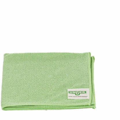 Unger MicroWipe 2000 Medium-Duty Microfiber Cloth, Green, 10/Carton (UNGMB400)