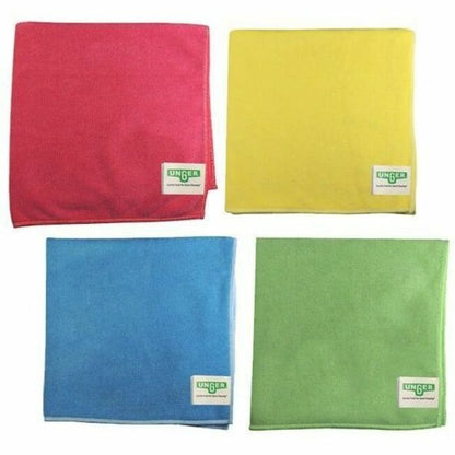 Unger MicroWipe 2000 Medium-Duty Microfiber Cloth, Green, 10/Carton (UNGMB400)