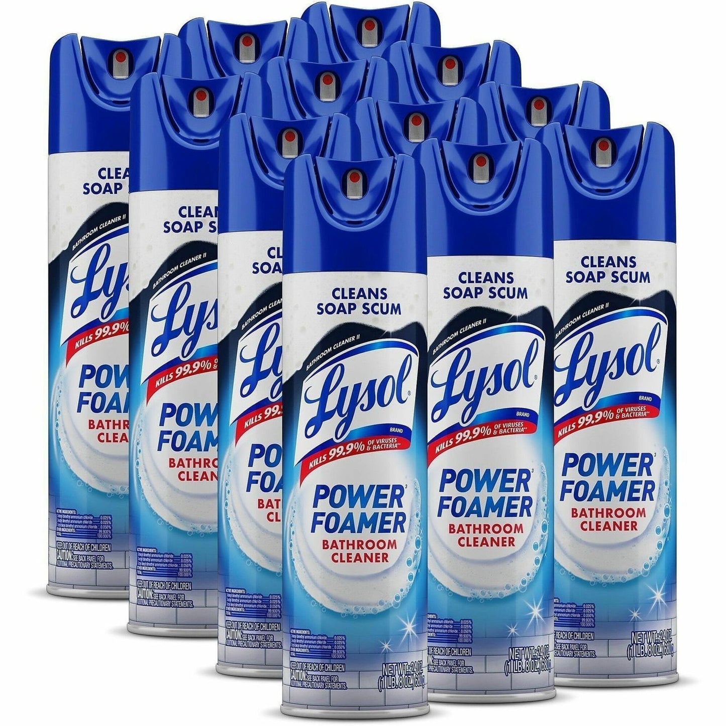 Lysol Power Foam Bath Cleaner, 24 fl oze Clear (RAC02569CT)