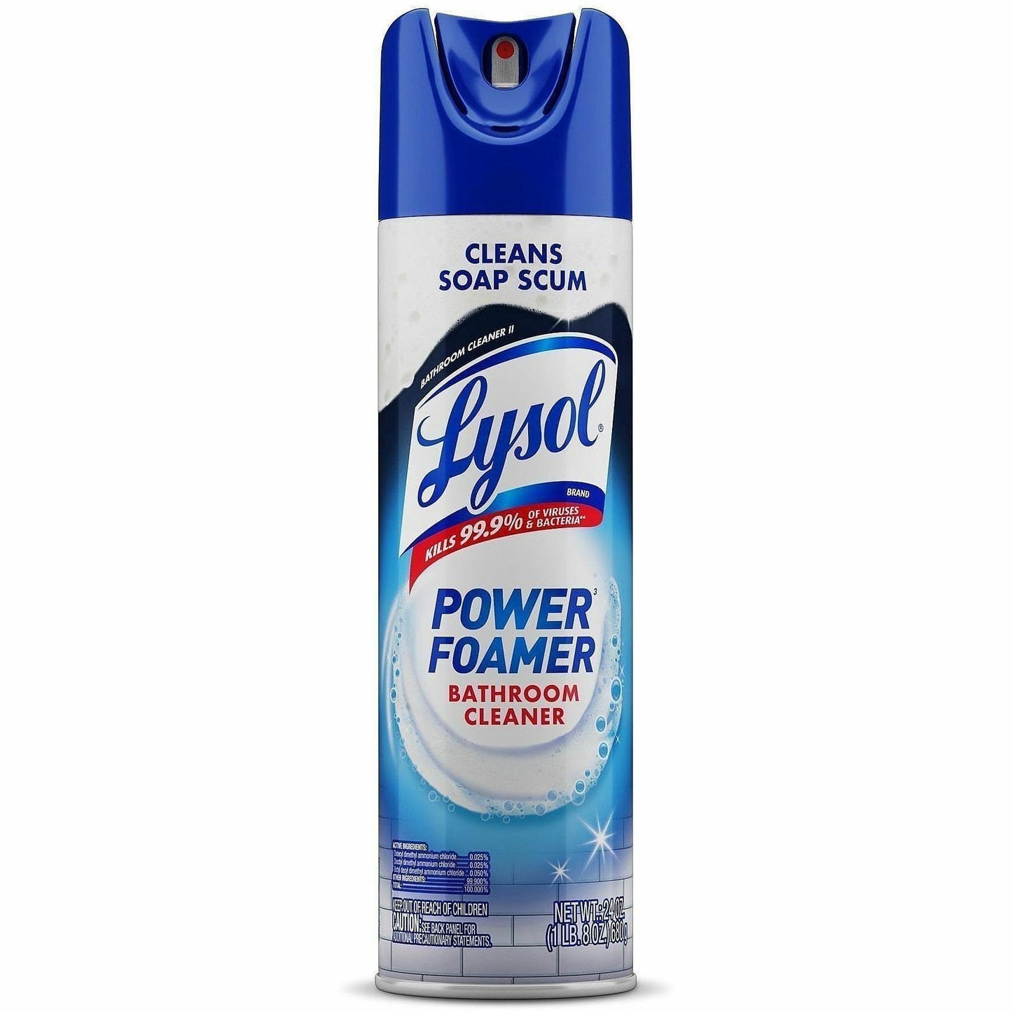 Lysol Power Foam Bath Cleaner, 24 fl oze Clear (RAC02569CT)