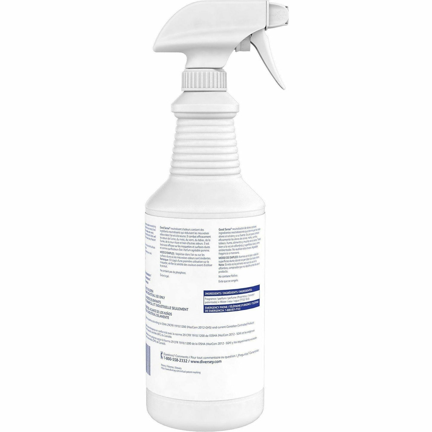 Diversey Good Sense Odor Counteractant Spray, 32 fl oz (1 quart), Apple (DVO04439)