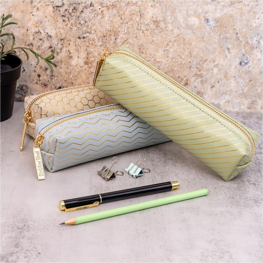Pukka Pads Haze Carrying Case Pencil, 2" x 7.9", Green, Vegan Leather, Faux Leather, Synthetic Leather Body (PKP9981GNHZE)