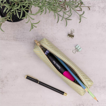Pukka Pads Haze Carrying Case Pencil, 2" x 7.9", Green, Vegan Leather, Faux Leather, Synthetic Leather Body (PKP9981GNHZE)