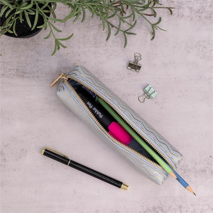 Pukka Pads Haze Carrying Case Pencil, 2" x 7.9", Blue, Vegan Leather, Faux Leather, Synthetic Leather Body (PKP9981BEHZE)
