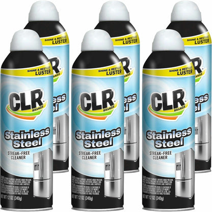 CLR Stainless Steel Cleaner, 12 fl oz, 6/Carton (JELCSS12)